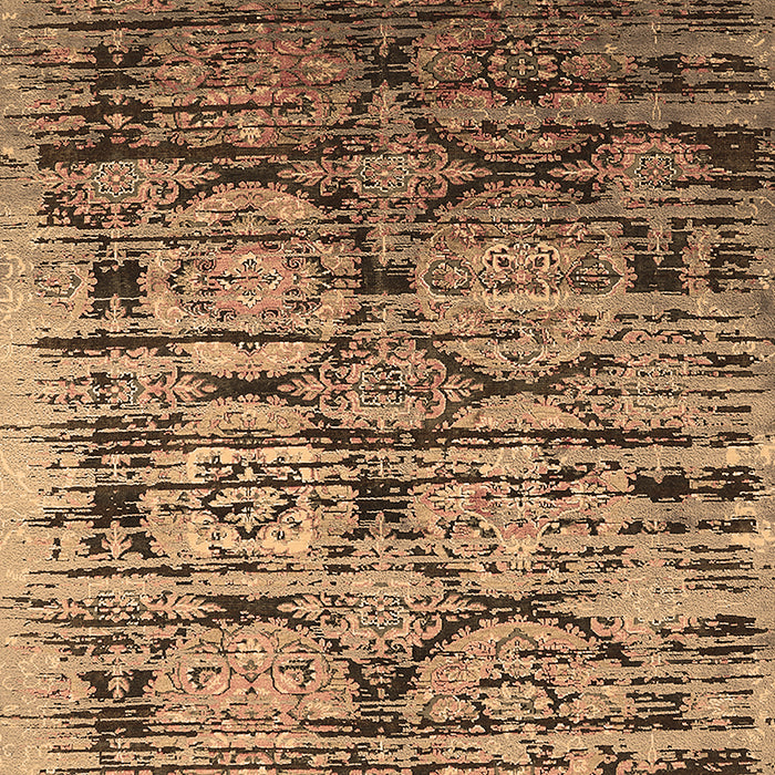 Machine Washable Oriental Brown Industrial Rug, wshurb1773brn