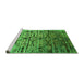 Sideview of Machine Washable Oriental Green Industrial Area Rugs, wshurb1773grn