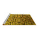 Sideview of Machine Washable Oriental Yellow Industrial Rug, wshurb1773yw