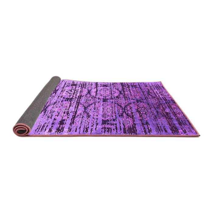 Sideview of Oriental Purple Industrial Rug, urb1773pur