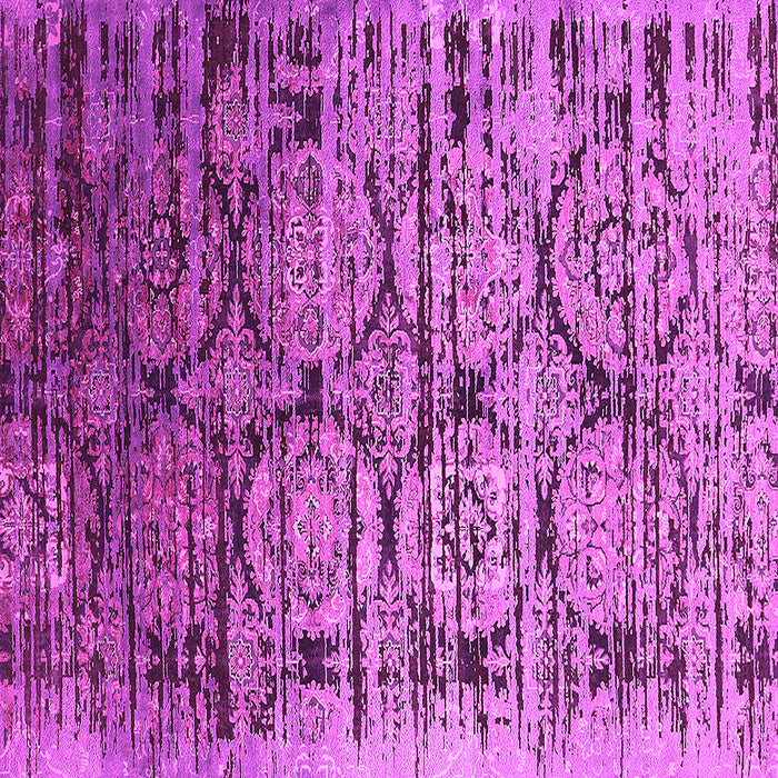 Square Machine Washable Oriental Pink Industrial Rug, wshurb1773pnk