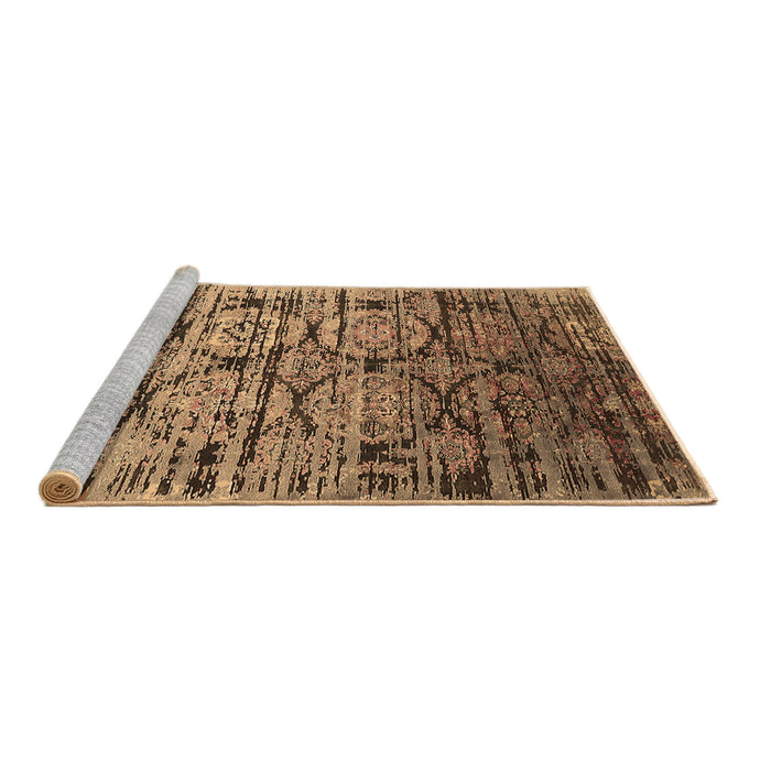 Sideview of Machine Washable Oriental Brown Industrial Rug, wshurb1773brn