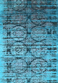 Oriental Light Blue Industrial Rug, urb1773lblu