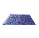 Sideview of Machine Washable Oriental Blue Industrial Rug, wshurb1773blu