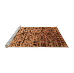 Sideview of Machine Washable Oriental Orange Industrial Area Rugs, wshurb1773org