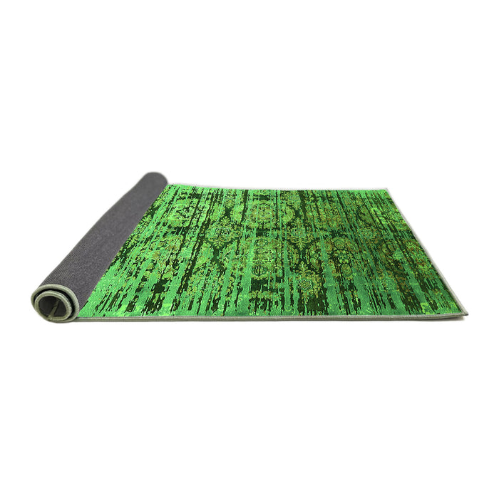 Sideview of Oriental Green Industrial Rug, urb1773grn