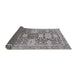 Sideview of Mid-Century Modern Carbon Gray Oriental Rug, urb1774