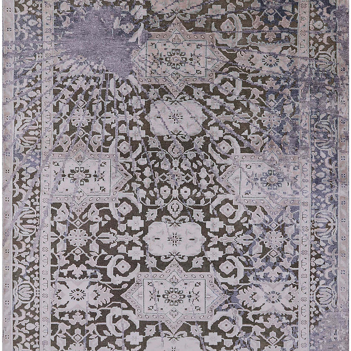 Mid-Century Modern Carbon Gray Oriental Rug, urb1774