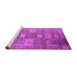 Sideview of Machine Washable Oriental Pink Industrial Rug, wshurb1774pnk