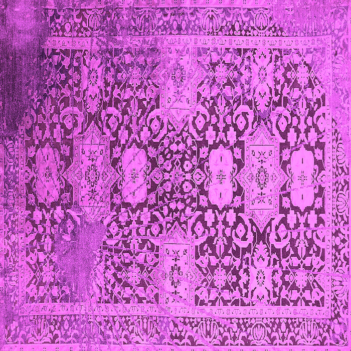 Square Machine Washable Oriental Pink Industrial Rug, wshurb1774pnk