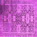 Square Machine Washable Oriental Pink Industrial Rug, wshurb1774pnk