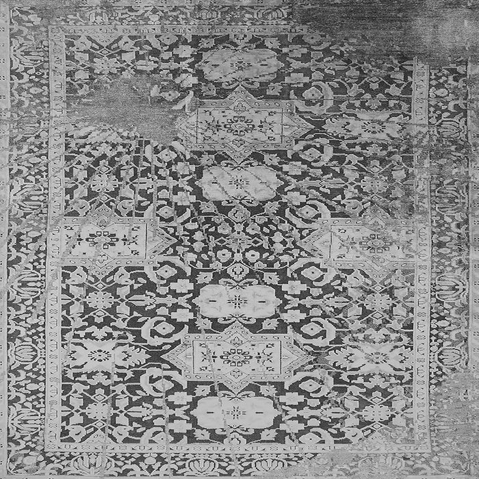 Square Machine Washable Oriental Gray Industrial Rug, wshurb1774gry