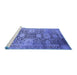 Sideview of Machine Washable Oriental Blue Industrial Rug, wshurb1774blu