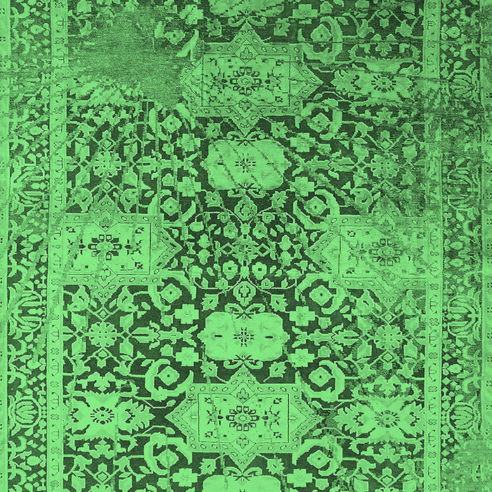 Oriental Emerald Green Industrial Rug, urb1774emgrn