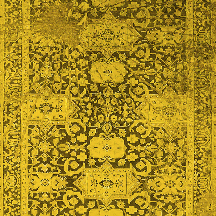 Oriental Yellow Industrial Rug, urb1774yw