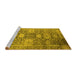 Sideview of Machine Washable Oriental Yellow Industrial Rug, wshurb1774yw