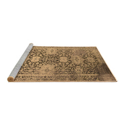 Sideview of Machine Washable Oriental Brown Industrial Rug, wshurb1774brn