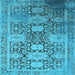 Square Oriental Light Blue Industrial Rug, urb1774lblu