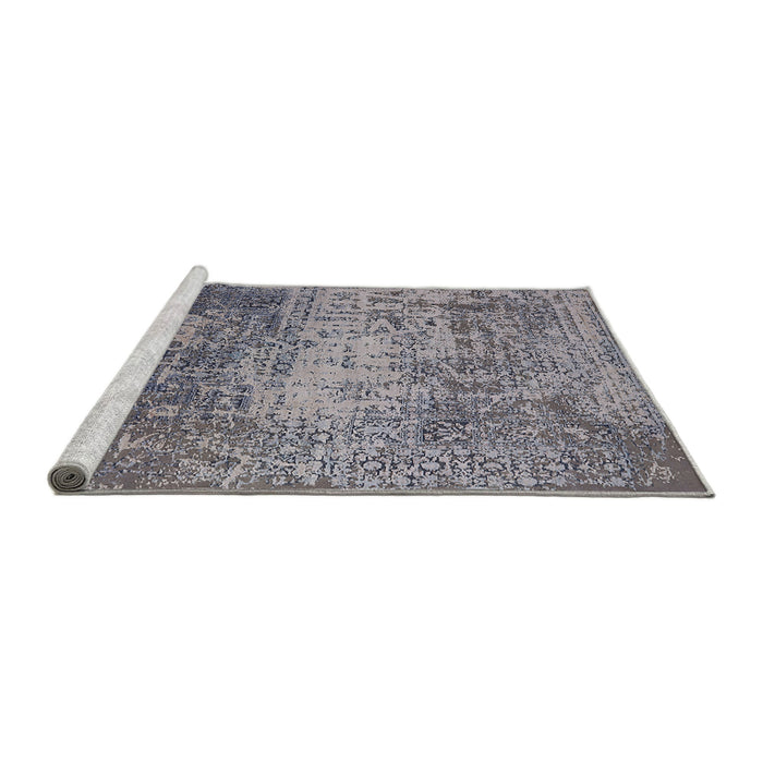 Sideview of Machine Washable Industrial Modern Gray Rug, wshurb1775