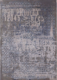 Machine Washable Industrial Modern Gray Rug, wshurb1775