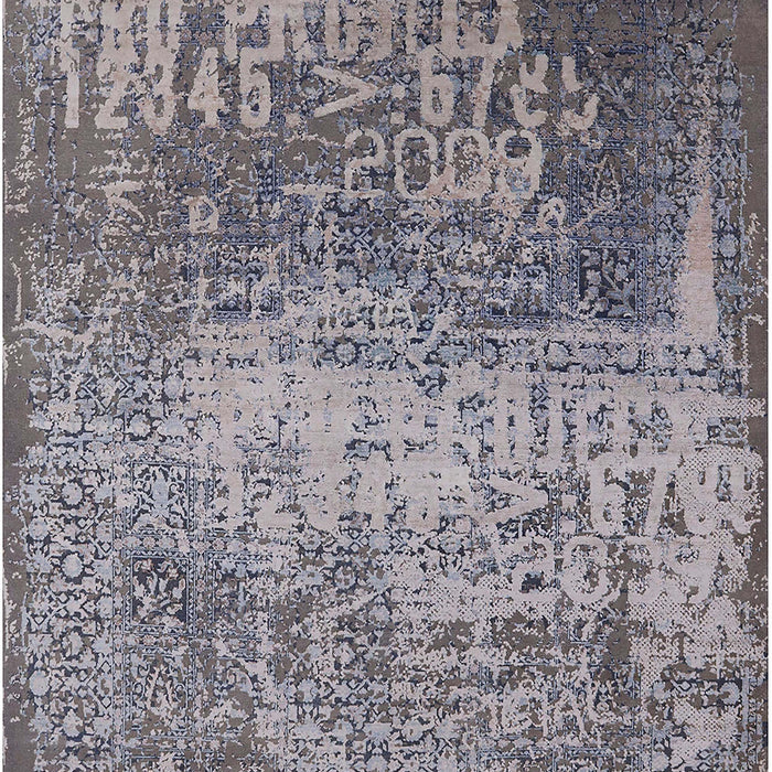 Machine Washable Industrial Modern Gray Rug, wshurb1775