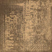 Square Oriental Brown Industrial Rug, urb1775brn