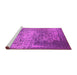 Sideview of Machine Washable Oriental Pink Industrial Rug, wshurb1775pnk