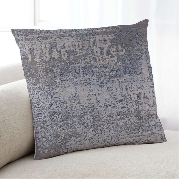 Lifestyle Image of Mid-Century Modern Urban Square Gray Throw Pillow, 18 inch by 18 inch, pwurb1775