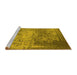 Sideview of Machine Washable Oriental Yellow Industrial Rug, wshurb1775yw