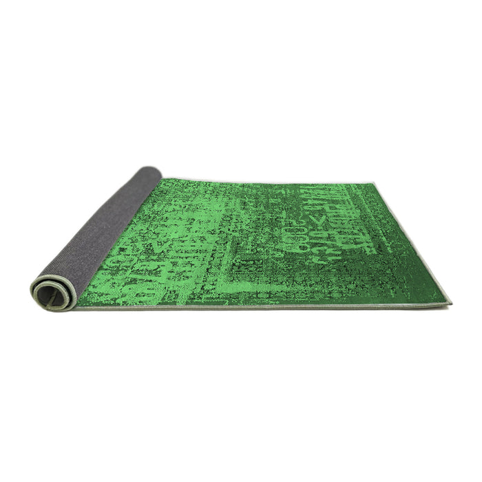 Sideview of Oriental Emerald Green Industrial Rug, urb1775emgrn