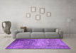 Machine Washable Oriental Purple Industrial Area Rugs in a Living Room, wshurb1775pur