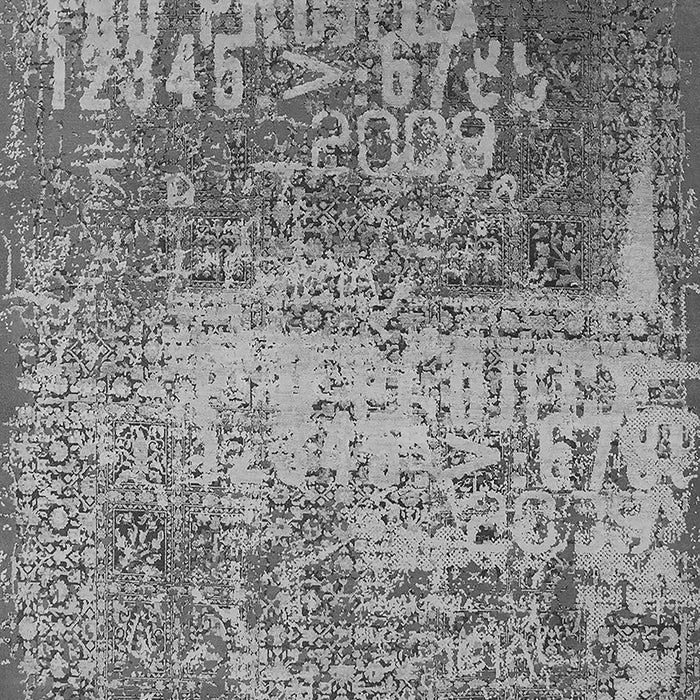 Machine Washable Oriental Gray Industrial Rug, wshurb1775gry