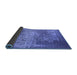 Sideview of Oriental Blue Industrial Rug, urb1775blu