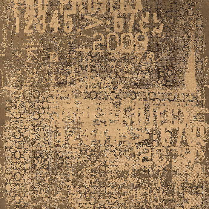 Machine Washable Oriental Brown Industrial Rug, wshurb1775brn