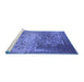 Sideview of Machine Washable Oriental Blue Industrial Rug, wshurb1775blu