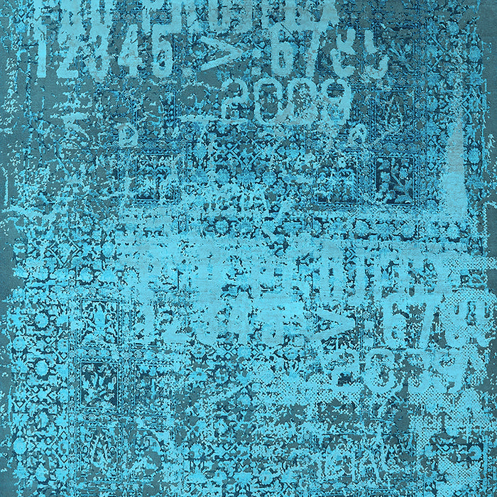 Oriental Light Blue Industrial Rug, urb1775lblu