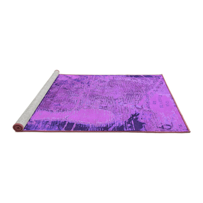 Sideview of Machine Washable Oriental Purple Industrial Area Rugs, wshurb1776pur