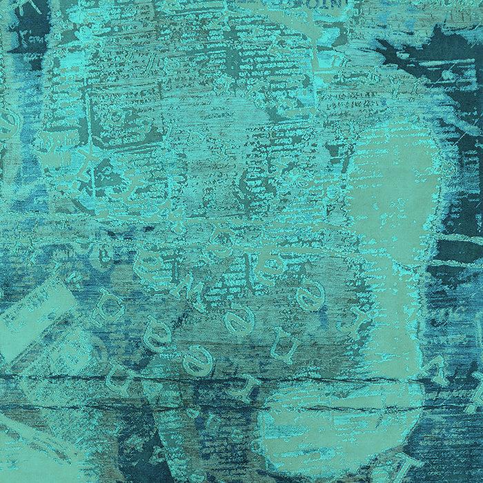 Oriental Turquoise Industrial Rug, urb1776turq