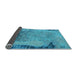 Sideview of Oriental Light Blue Industrial Rug, urb1776lblu