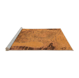 Sideview of Machine Washable Oriental Orange Industrial Area Rugs, wshurb1776org