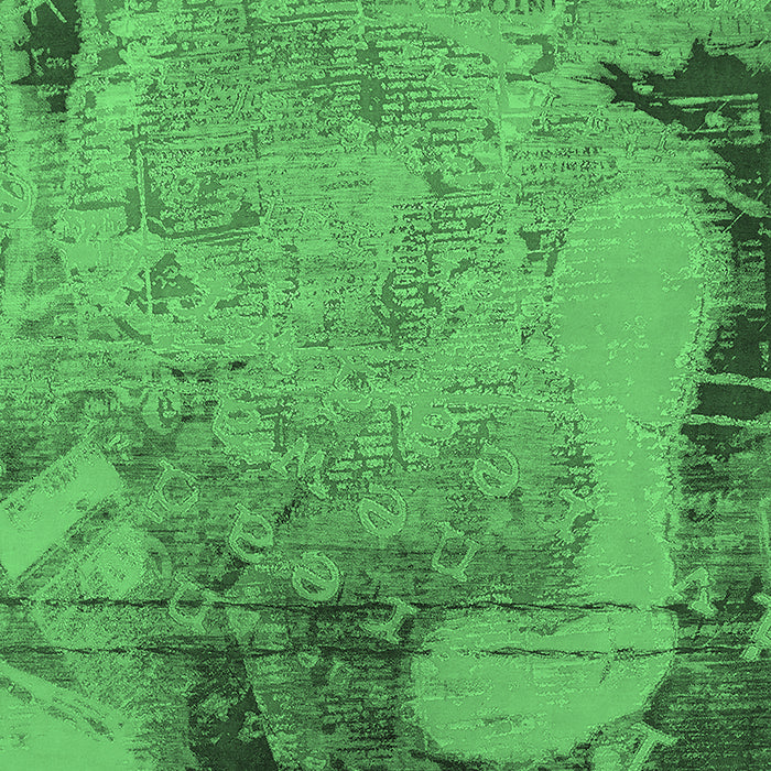 Machine Washable Oriental Emerald Green Industrial Area Rugs, wshurb1776emgrn