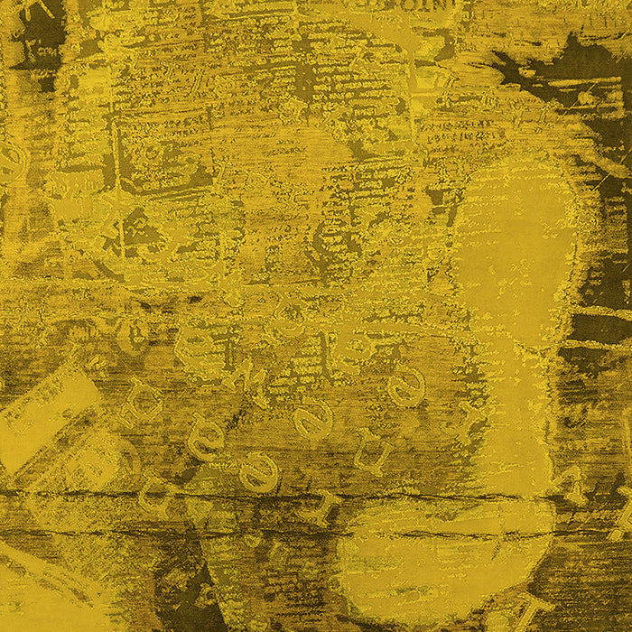 Oriental Yellow Industrial Rug, urb1776yw