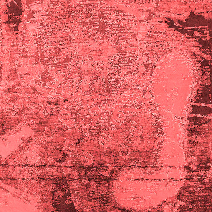 Machine Washable Oriental Red Industrial Rug, wshurb1776red