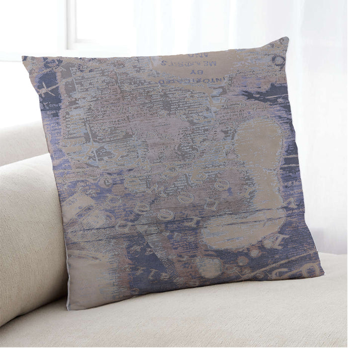 Lifestyle Image of Mid-Century Modern Urban Square Rosy Brown Pink Throw Pillow, 18 inch by 18 inch, pwurb1776