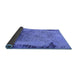 Sideview of Oriental Blue Industrial Rug, urb1776blu