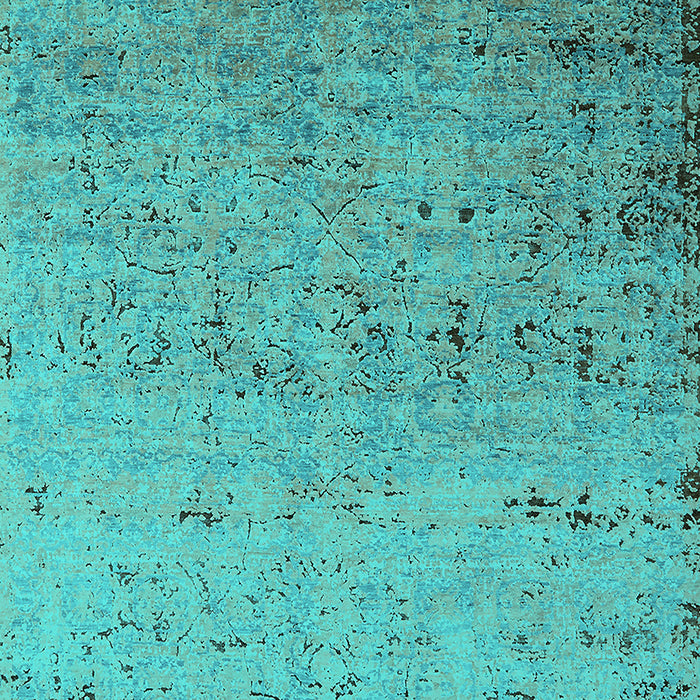 Machine Washable Oriental Turquoise Industrial Area Rugs, wshurb1777turq