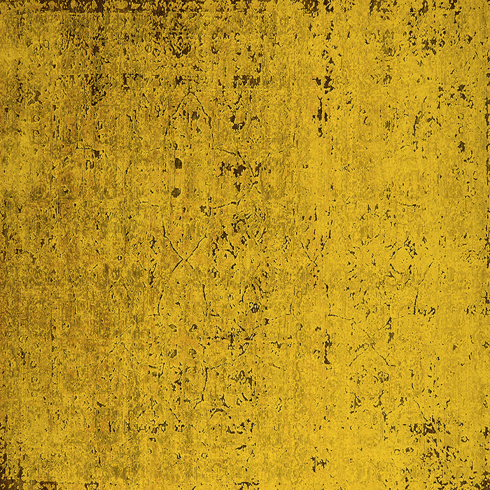 Square Oriental Yellow Industrial Rug, urb1777yw