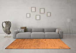 Machine Washable Oriental Orange Industrial Area Rugs in a Living Room, wshurb1777org
