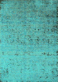 Oriental Turquoise Industrial Rug, urb1777turq