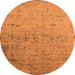 Round Oriental Orange Industrial Rug, urb1777org